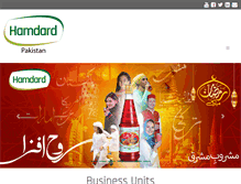 Tablet Screenshot of hamdard.com.pk